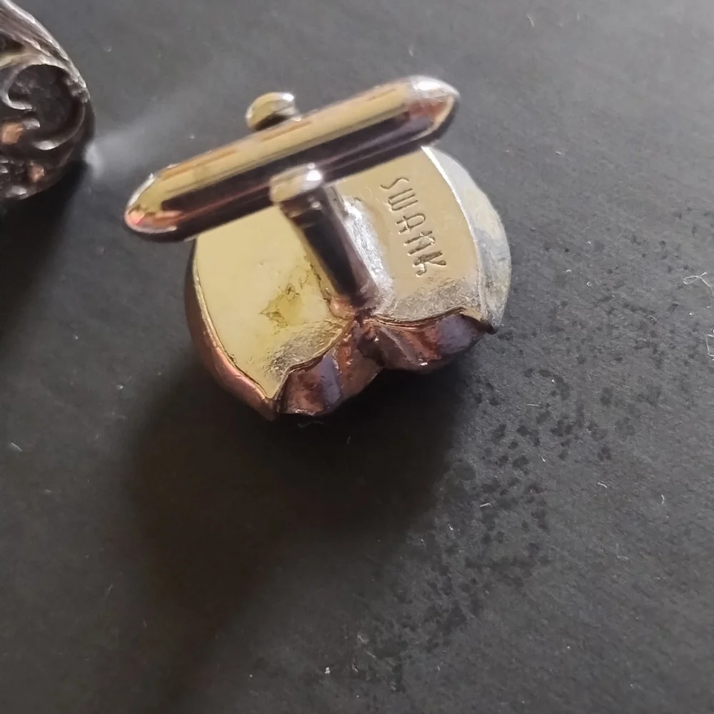 Vintage Swank Men's‎ Cufflinks With Blue Stone